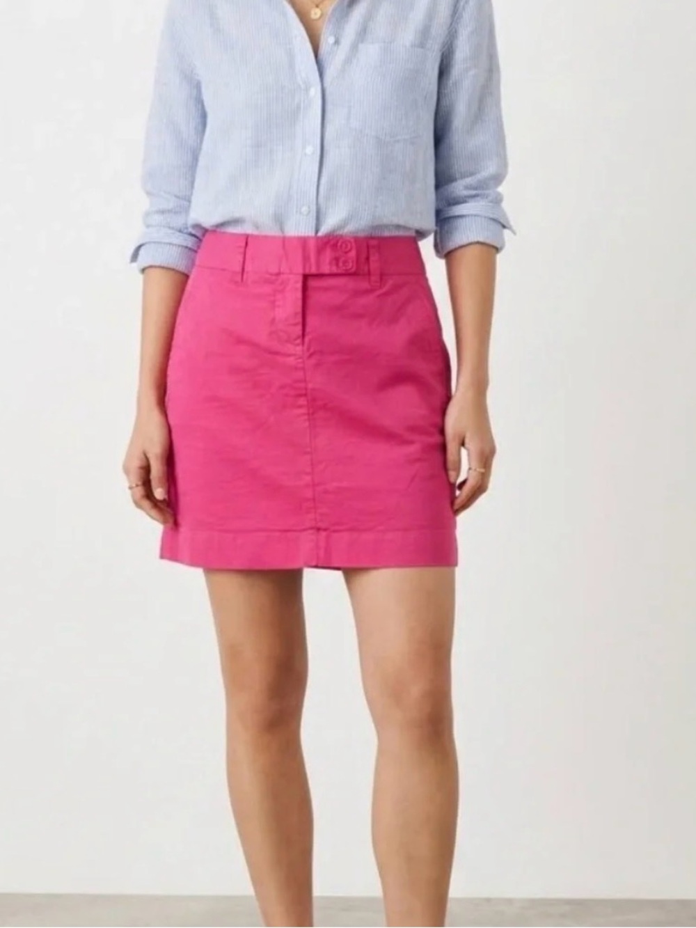 Vineyard Vines Hot Pink Cotton Mini Skirt